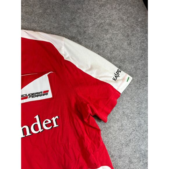 Puma Scuderia Ferrari F1 Racing T Shirt Mens XL Red Colorblock Santander Pirelli - Picture 4 of 8